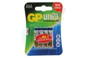 GP 03024AUP-U4 LR03 AAA batterij GP Alkaline Ultra Plus 1,5V 4 stuks geschikt voor o.a. Potlood Ultra Plus Alkaline