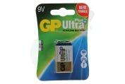 GP  0301604AUP-U1 6LR61 Ultra Plus Alkaline 9V geschikt voor o.a. E blokje Ultra Plus Alkaline