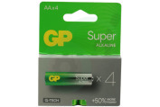 GP GPSUP15A763C4 LR06 AA batterij GP Super Alkaline 1,5V 4 stuks geschikt voor o.a. Penlite Super Alkaline