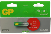 GPSUP15A258C8 LR06 AA batterij GP Super Alkaline Multipack 1,5V 8 stuks