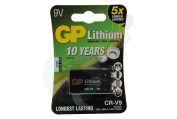 GP GPCR9VSTD565C1 6LR61  Batterij 9V geschikt voor o.a. E blokje Lithium *10 jr mbt rookmelder*
