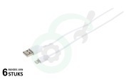 GNG125 USB Kabel Apple Lightning, Wit, 200cm