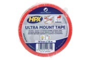 HPX  UM1910 Ultra Mount Transparant 19mm x 10m geschikt voor o.a. Bevestigingstape, 19mm x 10 meter
