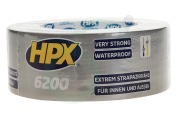 HPX  CS5025 6200 Pantsertape Repair Zilver 48mm x 25m geschikt voor o.a. Duct Tape, 48mm x 25 meter