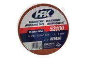 HPX  IU1920 52100 PVC Isolatietape Bruin 19mm x 20m geschikt voor o.a. Isolatietape, 19mm x 20 meter