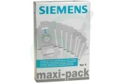 Siemens 460761, 00460761 Stofzuigertoestel Stofzuigerzak S type S + hyg.filter geschikt voor o.a. Flexa41  BHS4110
