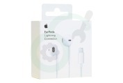 Apple  MMTN2ZM/A Apple EarPod met lightning connector geschikt voor o.a. Wit, ingebouwde afstandsbediening en microfoon
