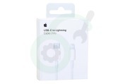 Apple  MQGJ2ZM/A Apple USB-C naar Lightning geschikt voor o.a. Apple 8-pin Lightning connector