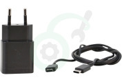 Samsung  SAM-10338-PK EP-T1510XBEGEU Samsung Power Adapter 15W geschikt voor o.a. Zwart, USB-C ingang, Android & iOS
