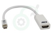 ACT  AC7525 Mini DisplayPort verloopkabel geschikt voor o.a. Verloopkabel 0,15 meter