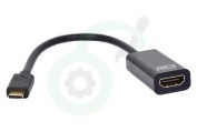 ACT  AC7305 USB TypeC naar HDMI converter geschikt voor o.a. Input USB-C male, Output HDMI female