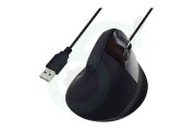 Ewent  EW3157 Bekabelde Ergonomische Muis geschikt voor o.a. Comfortabel werken