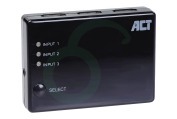 ACT AC7845 4K HDMI  Switch 3x1 geschikt voor o.a. 4K resolutie 3840x2160
