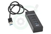 ACT  AC6300 4 Poorts USB 3.0 Hub geschikt voor o.a. USB 3.0, Zwart