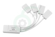 Ewent EW1110  Hub Flexibele 4 Poorts USB Hub geschikt voor o.a. USB 2.0 Wit