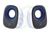 Ewent  EW3513 2.0 Speakerset geschikt voor o.a. Kleur Zwart/Wit