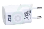 ACT  AC2120 Compacte USB-C lader 20W met Power Delivery geschikt voor o.a. Power Delivery