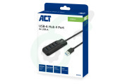 ACT AC6320 USB-A hub 3.0, 4 poorts USB-A geschikt voor o.a. 4 poorts USB-A