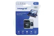 Integral  INMSDH16G-100V10 V10 High Speed microSDHC Card 16GB geschikt voor o.a. Micro SDHC card 16GB 100MB/s