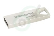 Integral  INFD64GBARC 64GB ARC USB Flash Drive geschikt voor o.a. USB 2.0, 64GB
