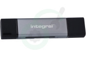 Integral  INCRUSB3.2ACSDMSDR Dual Interface USB 3.1 SD & microSD Card Reader geschikt voor o.a. Dual interface USB 3.1