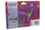 Epson EPST080740 Epson printer Inktcartridge T0807 Multipack geschikt voor o.a. Stylus Photo P50, PX650