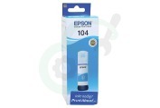 Epson  EPST00P240 C13T00P240 Epson 104 Cyan geschikt voor o.a. Epson Ecotank ET-Serie 4700, 2720, 2710, 2721, 2711