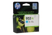 Hewlett Packard CN046AE HP 951 XL Cyan HP printer Inktcartridge No. 951 XL Cyan geschikt voor o.a. Officejet Pro 8100, 8600