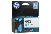 Hewlett Packard  2621286 F6U12AE HP 953 Cyan geschikt voor o.a. Officejet Pro 8210, 8218, 8710