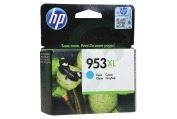 Hewlett Packard  2551984 F6U16AE HP 953XL Cyan geschikt voor o.a. Officejet Pro 8210, 8218, 8710