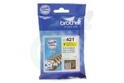 Brother BROI421Y LC-421Y Brother  Inktcartridge LC421Y Standard Capacity geschikt voor o.a. DCP-J1050DW, DCP-J1140DW, MFC-J1010DW