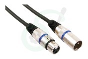 Universeel PAC122  Microfoon kabel XLR male/female 6 meter geschikt voor o.a. Microfoon