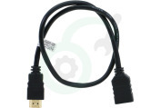 Universeel  HDMI 1.4 Kabel HDMI A Male - HDMI A Female geschikt voor o.a. 0.5 Meter, High Speed met Ethernet, Verguld