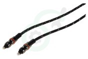 Masterfiks BMM383  Optische Kabel Toslink Male - Toslink Male, 5.0 meter geschikt voor o.a. 5.0 Meter, Afgeschermd, Verguld, Katoenen Mantel