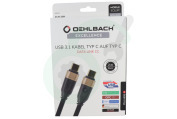 Oehlbach  D1C33201 33201 Excellence USB-C 3.1 kabel, 2 meter geschikt voor o.a. USB-C 3.1, 2 meter