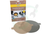 NoStik  1 FFF 488 Round Air Fryer Liner, 2 stuks geschikt voor o.a. Bak- & Beschermfolie, rond, 2 stuks