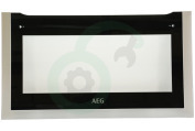 AEG Oven-Magnetron 140052748013 Deurglas Buitenkant geschikt voor o.a. KME861000M, KMS761000M
