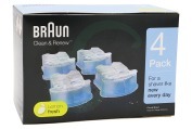 Braun 4210201072447 Scheerapparaat Reiniger Clean & Renew 4x geschikt voor o.a. Synchro