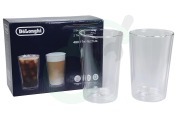 DeLonghi Koffieautomaat AS00001404 DLSC319 Thermische Dubbelwandige Glazenset geschikt voor o.a. Warme en koude dranken