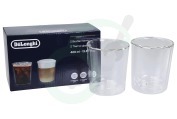 DeLonghi Koffiezetmachine AS00001402 DLSC318 Thermische Dubbelwandige Glazenset geschikt voor o.a. Warme en koude dranken
