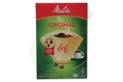 Melitta  6626815 Koffiefilter bruin 1X6, 40 stuks geschikt voor o.a. grootte 1x6
