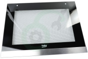 Beko Oven-Magnetron 210442185 Buitenglas geschikt voor o.a. BIM22301X, BIE62210