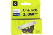 PHIQP420 QP420/50 Scheerblad OneBlade 360, 2 Pak