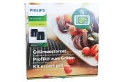 Philips Hetelucht friteuse HD9959/00 Hetelucht friteuse XXL Grillmeesterset geschikt voor o.a. HD965x, HD986x