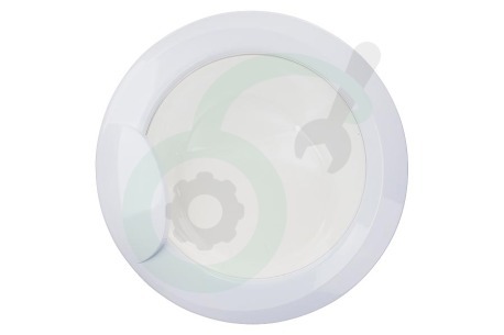 Whirlpool Wasmachine C00115842 Vuldeur Kompleet, wit schuin glas