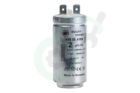 Electrolux Wasdroger 1250020813 Condensator Van magneetschakelaar, 2 uf