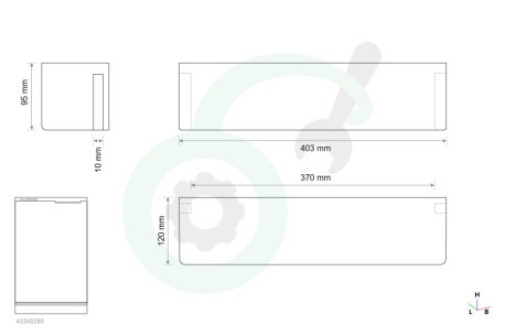 Ignis Koelkast 526729, C00526729 Houder Transparant