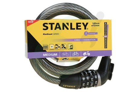 Stanley  S755204 S755-204 Stanley Fietskabel combinatieslot 180cm 12mm doorsnee