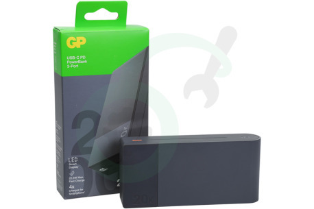 GP  GPPBM20CGYMSR287 M2+ 20C Powerbank GP 20.000 mAh, grijs