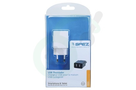 Spez  200912056 Dual USB Thuislader 2.1A, Wit